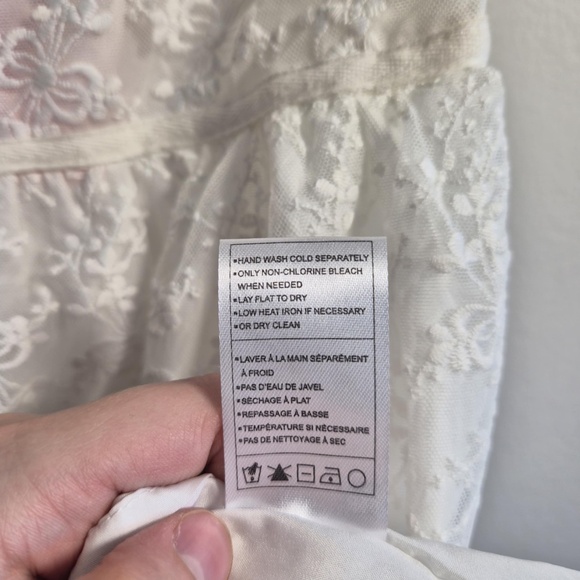 Betsey Johnson NWT Lacey White Crotcheted Fairycore Costal Cowgirl Mini Dress S - Picture 8 of 9